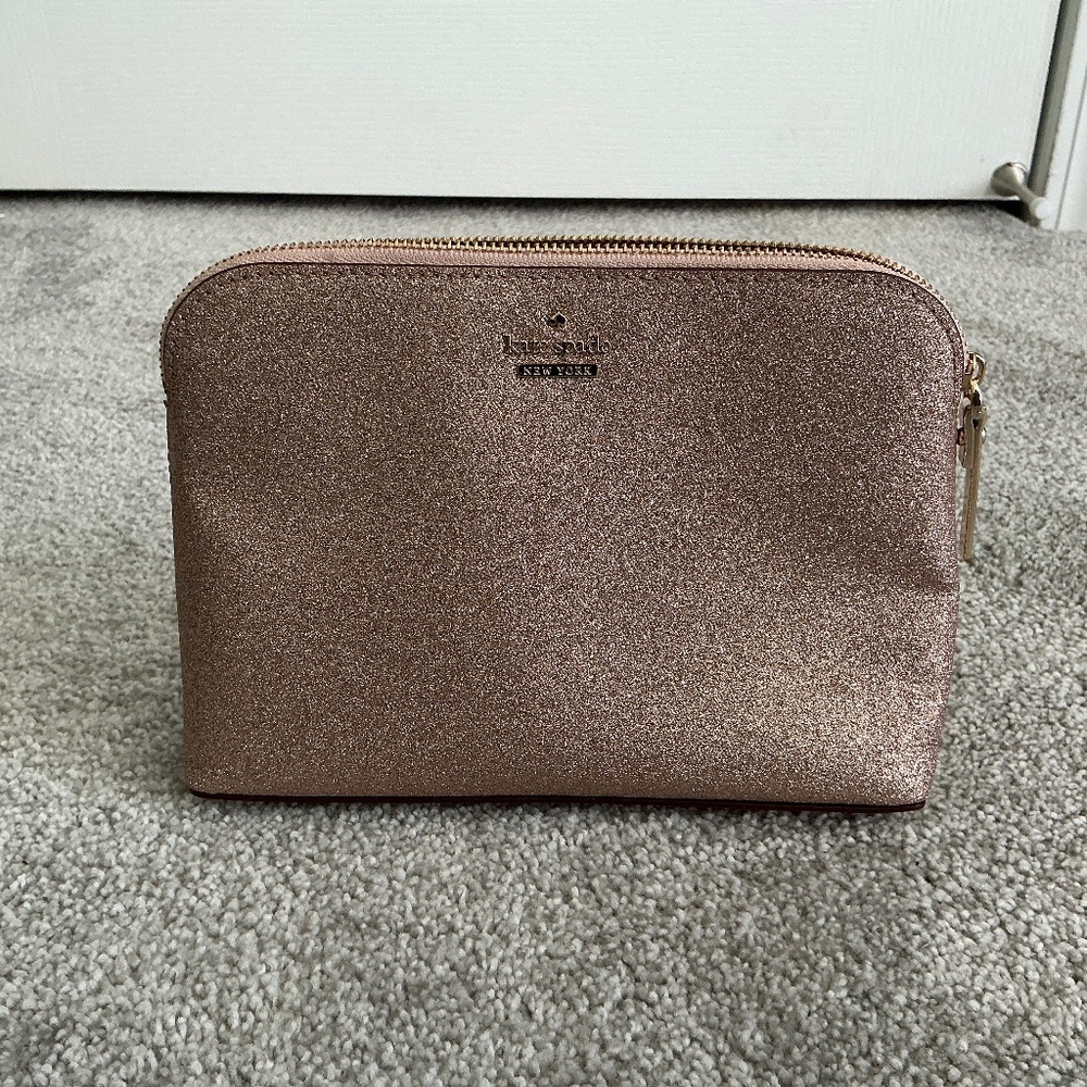 Kate Spade Lola Glitter Small Dome Cosmetic Bag